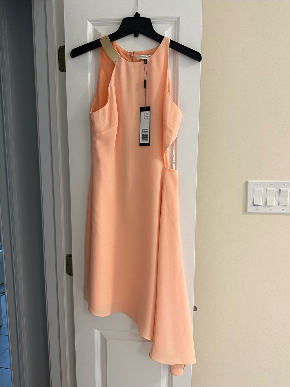 Halston heritage. Beautiful asymmetrical midi dress